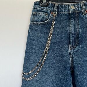 Two Chain Silver Pant Chain